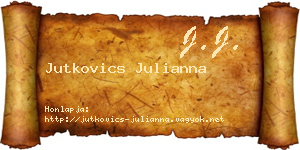 Jutkovics Julianna névjegykártya